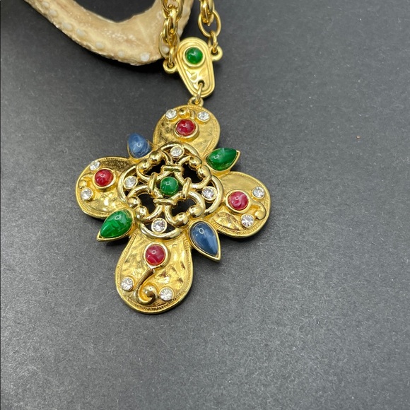 Trifari jewels of India Alfred Phillipe pendant necklace vintage C20 - Picture 3 of 6